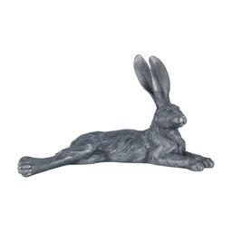 รูปปั้นกระต่ายป่านอน รุ่นแฮร์ - สีเทา