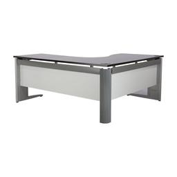 โต๊ะ+โต๊ะข้าง รุ่นโมทีฟ โปร ด้านซ้าย ขนาด 160 x 180 ซม. - สีแบล็ค วอลนัท
