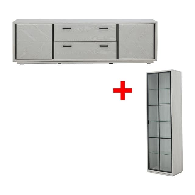 ซื้อตู้วางทีวี รุ่นชาโตว์ ขนาด 200 ซม. พร้อมตู้โชว์ รุ่นชาโตว์ ขนาด 67 ซม. 2 ชิ้น ราคาพิเศษ!