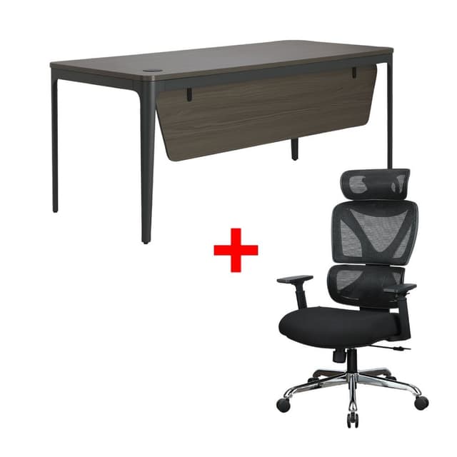 ซื้อโต๊ะทำงาน รุ่นแฟลร์ ขนาด 180 ซม. พร้อมเก้าอี้สำนักงาน รุ่นเอ็กโกโนมิก ราคาพิเศษ!