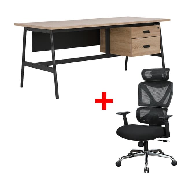 ซื้อโต๊ะผู้บริหาร รุ่นยังโนเบิล ขนาด 180 ซม. พร้อมเก้าอี้สำนักงาน รุ่นเอ็กโกโนมิก ราคาพิเศษ!