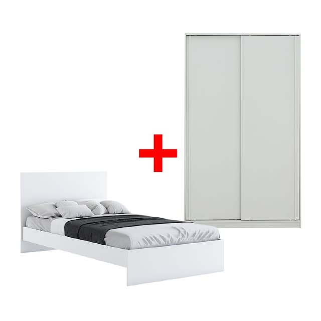 ซื้อเตียงนอน รุ่นวิวิด พลัส ขนาด 3.5 ฟุต พร้อมตู้เสื้อผ้าบานสไลด์ รุ่นวาโน่-SL ขนาด 120 ซม. ราคาพิเศษ!