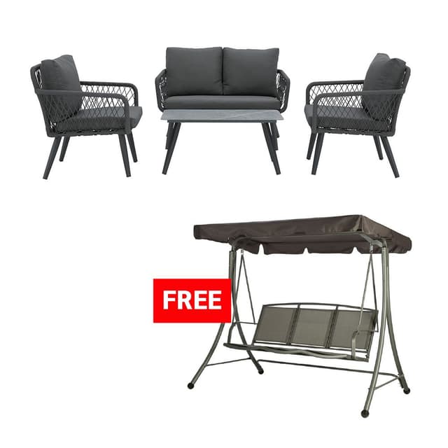 ซื้อชุดโซฟาสนาม รุ่นลูแกน แถมฟรี! ชิงช้าสนาม รุ่นโยนาส