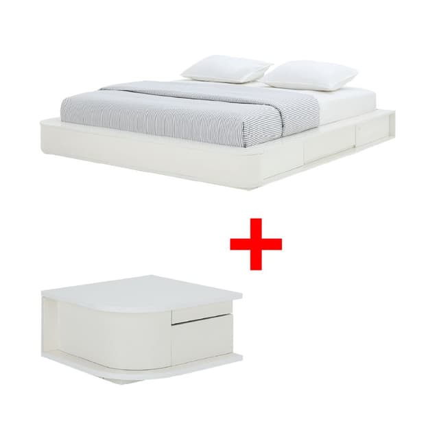 ซื้อเตียงนอน รุ่นบาเซีย ขนาด 6 ฟุต พร้อมตู้ข้างเตียง รุ่นบาเซีย ราคาพิเศษ!