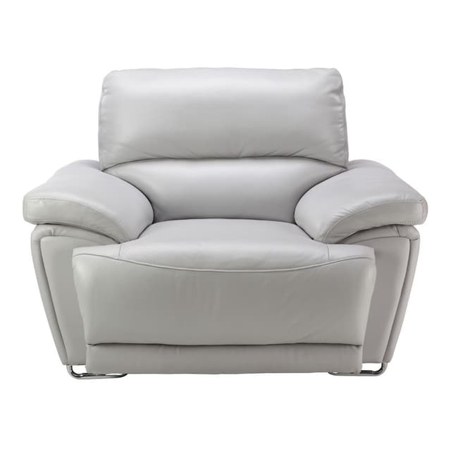 โซฟาหนังแท้ผิวสัมผัส 1 ที่นั่ง รุ่นโซปราโน่ - สีเทา