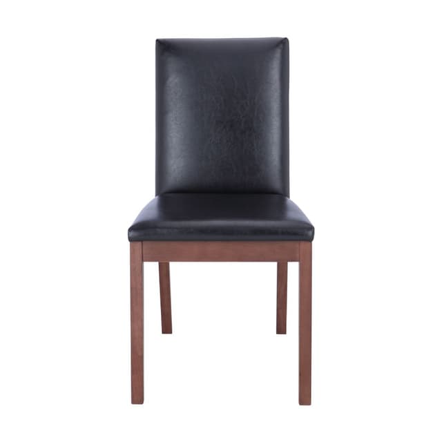 เก้าอี้ทานอาหารหุ้มหนังไบแคส รุ่นฮันน่า - สีวอลนัท/น้ำตาลเข้ม