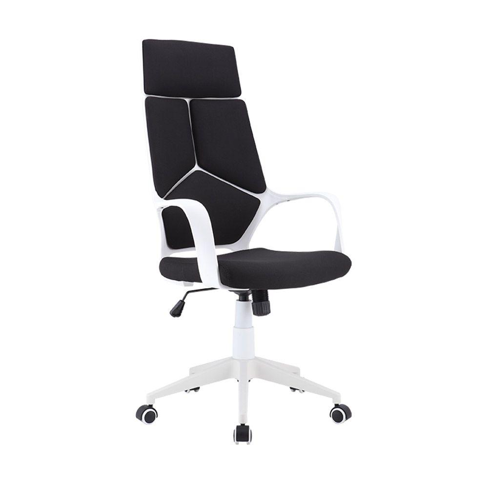 เก้าอี้สำนักงาน พนักพิงสูง รุ่นโวลเฟรม - สีขาว/ดำ
