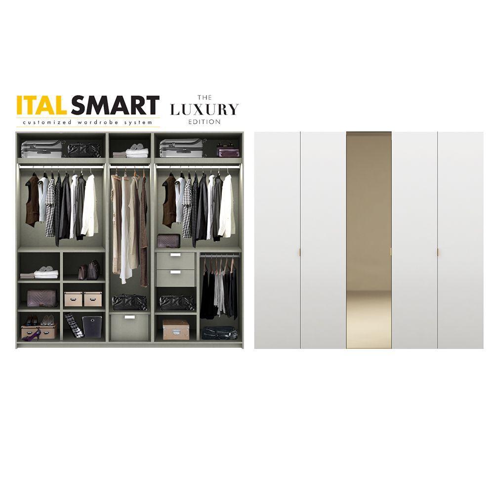 ตู้เสื้อผ้า อิตัล-สมาร์ท รุ่น 2.5 LUX06 - สีขาว