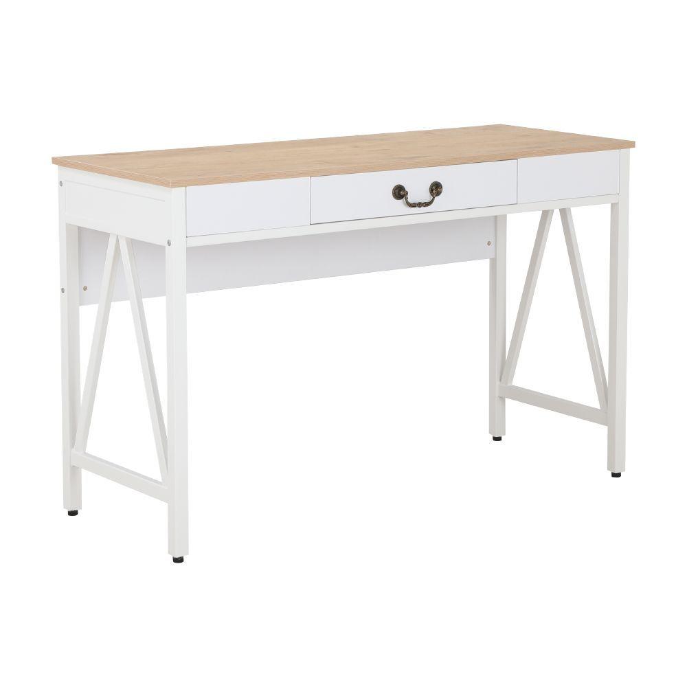 โต๊ะทำงาน รุ่นจูเลียส ขนาด 120 ซม. - สีขาว/แนทเชอรัล โอ๊ค
