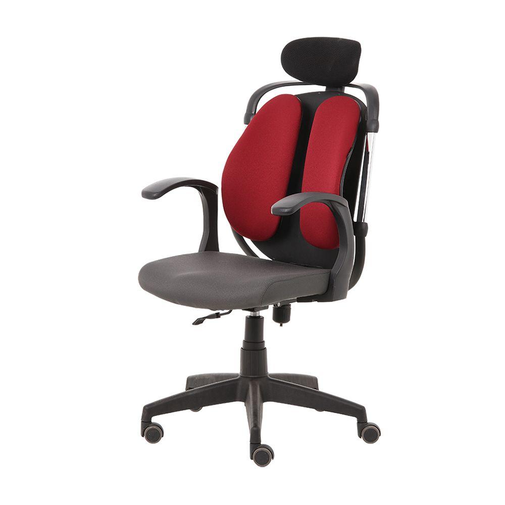 เก้าอี้เพื่อสุขภาพ เออร์โกเทรน รุ่น Dual-03 RFF - สีแดง/ดำ