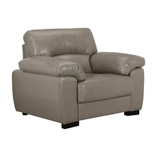 โซฟาหนังแท้ผิวสัมผัส 1 ที่นั่ง รุ่นโมเร็ตโต้ - สีเทา