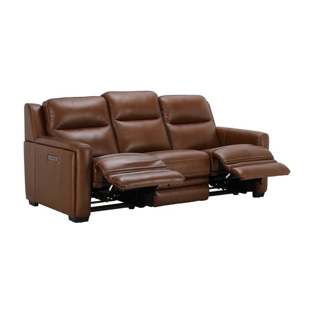 โซฟาหนังปรับระดับไฟฟ้า 3 ที่นั่ง รุ่นลูซิโอ - สีน้ำตาล
