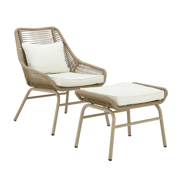 เก้าอี้พักผ่อน รุ่นวีคเอน - สีครีม