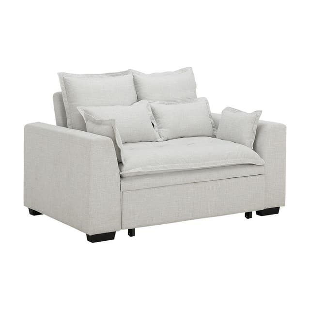 โซฟาเบดผ้า 2 ที่นั่ง รุ่นโดมิน่า - สีซิลเวอร์ เกรย์