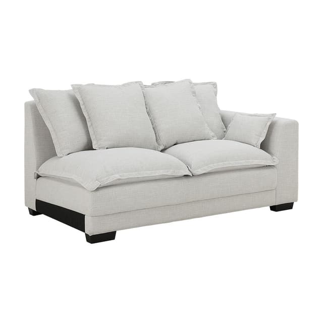 โซฟาผ้า 2 ที่นั่ง มีที่วางแขนด้านซ้าย รุ่นซาวานน่าห์ - สีซิลเวอร์ เกรย์