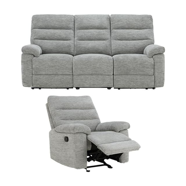ชุดโซฟาผ้าปรับนอน รุ่นเรมี่ - สีเทาอ่อน