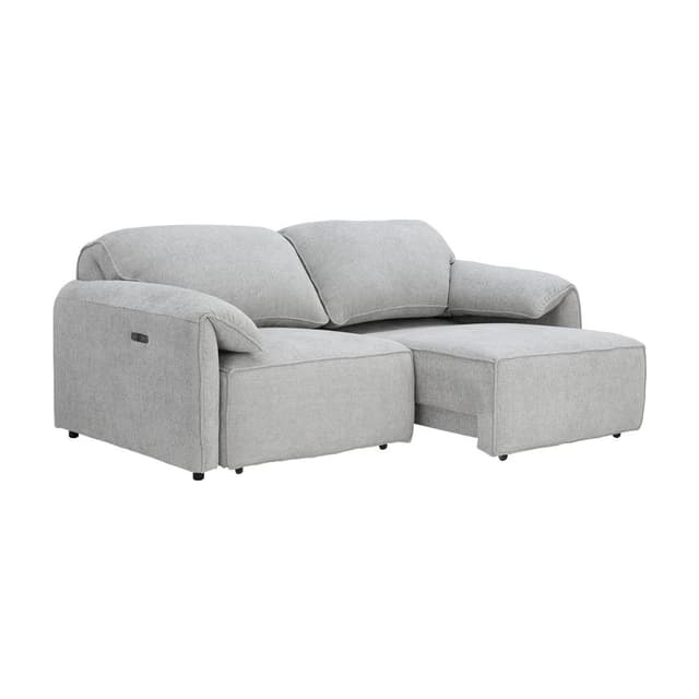 โซฟาผ้าปรับนอนไฟฟ้า 2 ที่นั่ง รุ่นเบเวอร์ลี่ - สีเทา