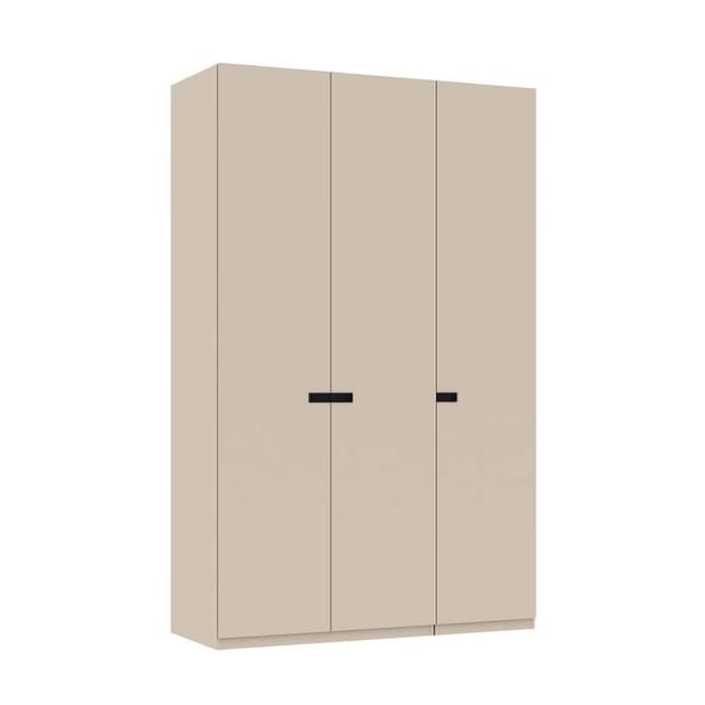 ตู้เสื้อผ้า 3 บาน (บานคลาวด์) รุ่นพาย ขนาด 150 ซม. - สีเบจ