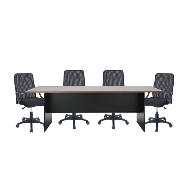 ซื้อโต๊ะประชุม รุ่นแอคทีฟ ขนาด 240 ซม. พร้อมเก้าอี้สำนักงาน รุ่นท๊อปเปอร์ (4 ที่นั่ง) ราคาพิเศษ!