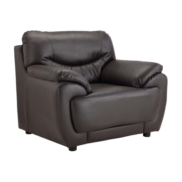 โซฟาหนังสังเคราะห์ รุ่นบ็อบบี้ 1 ที่นั่ง - น้ำตาลเข้ม