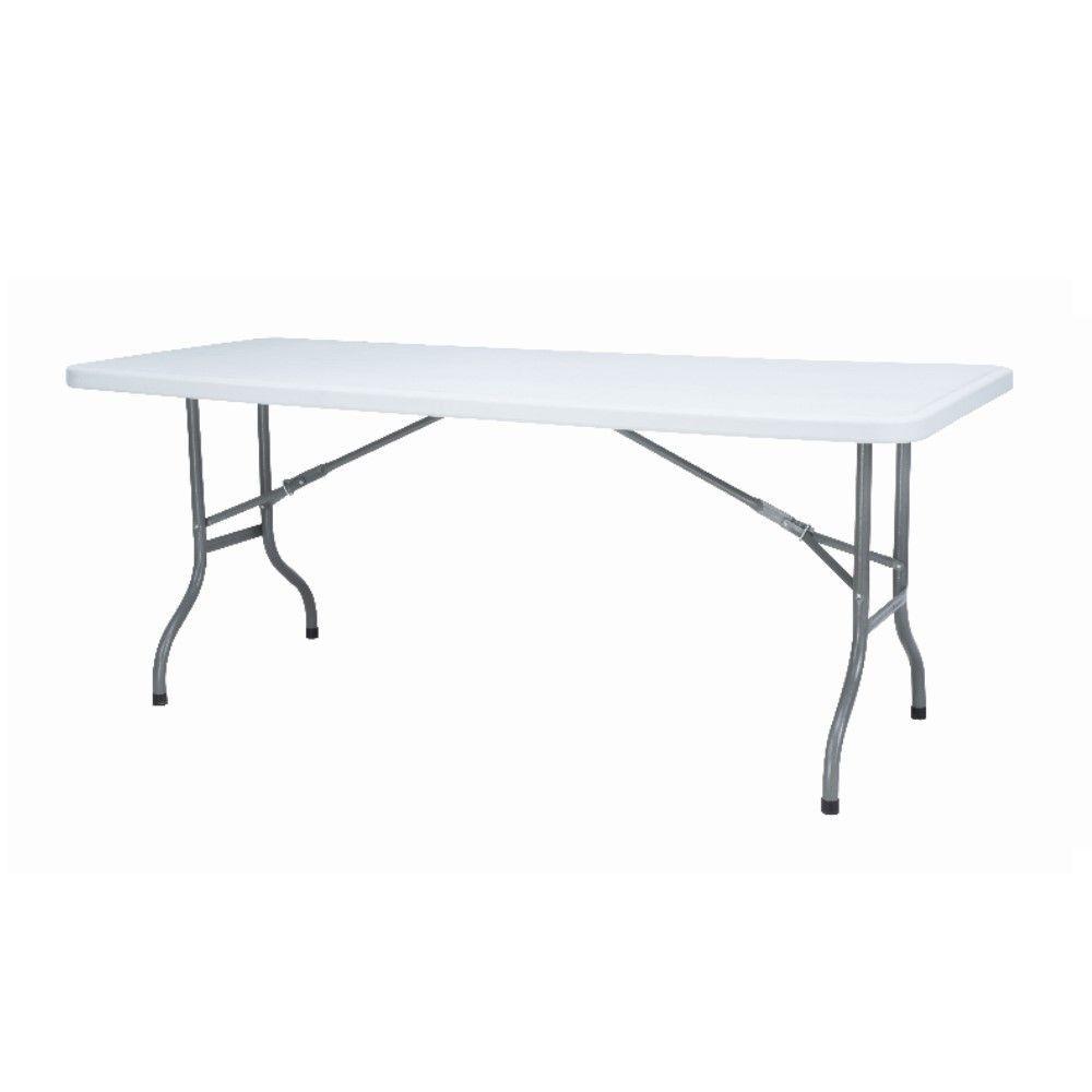 Furinbox โต๊ะพับอเนกประสงค์ รุ่นไททัน ขนาด 180 ซม. - สีขาว/เทา