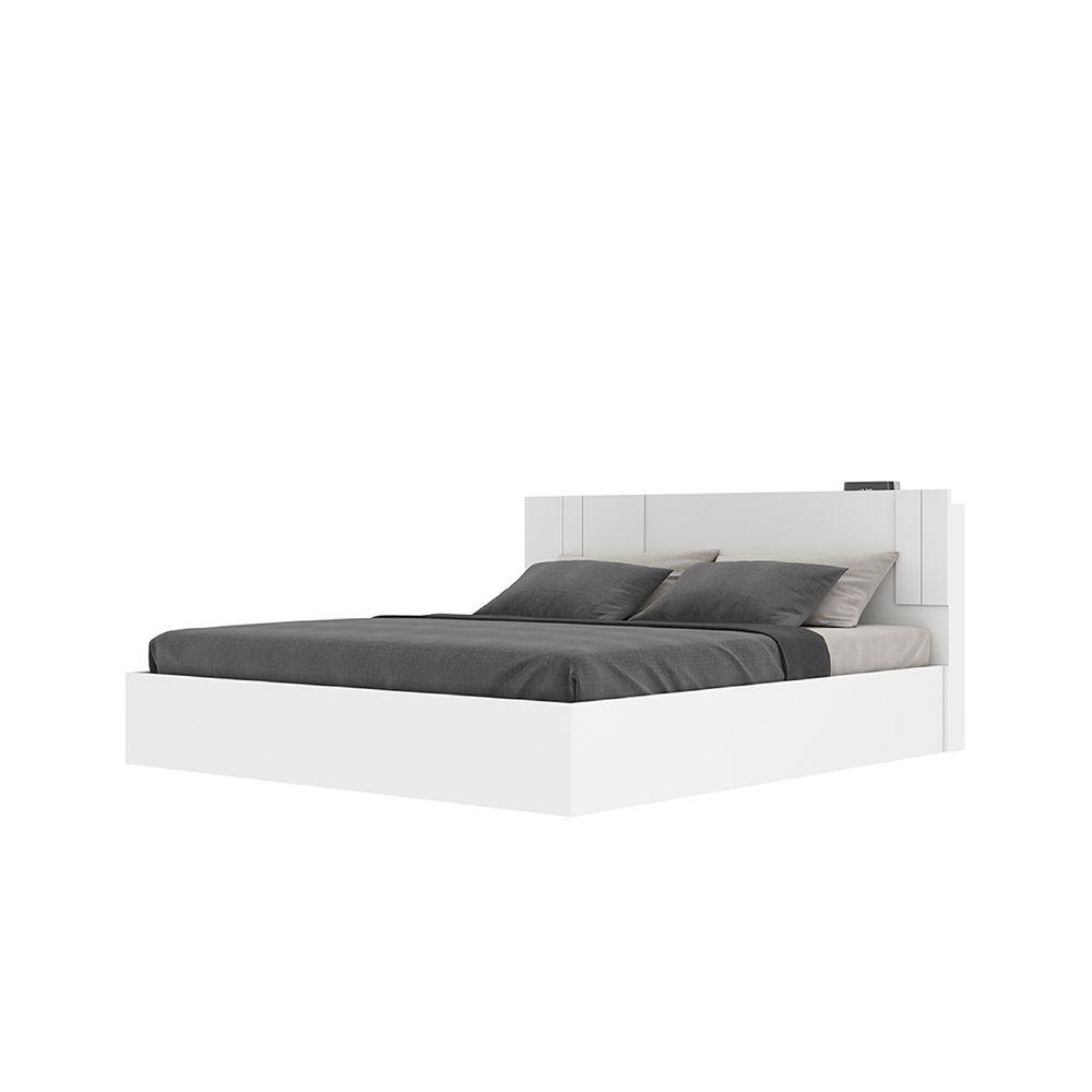 เตียง รุ่นเมโลเดียน ขนาด 6 ฟุต - สีขาว