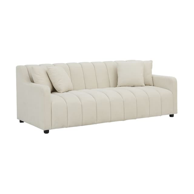 โซฟาผ้า 3 ที่นั่ง รุ่นซูริ - สีครีม