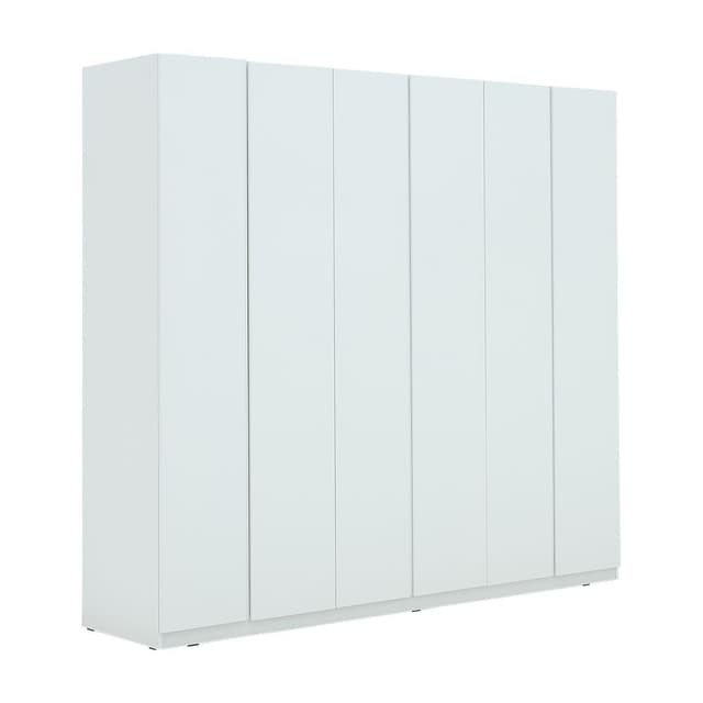 ตู้เสื้อผ้า 6 บาน รุ่นมาโน่ - สีขาว