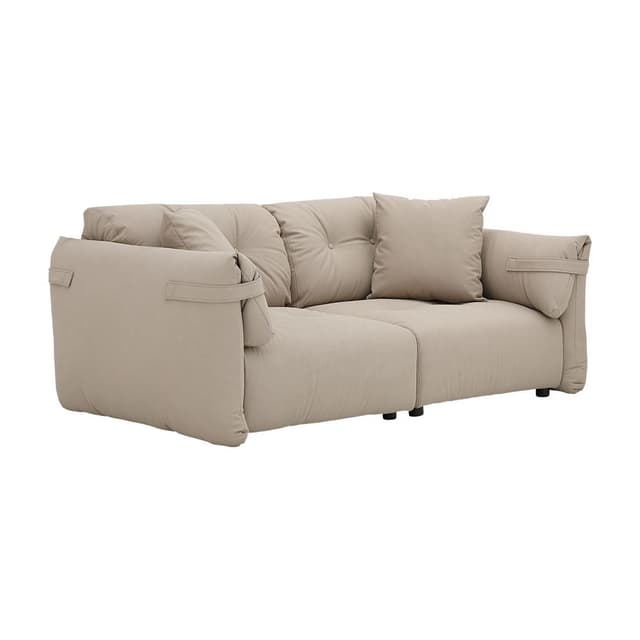 โซฟา PU 2 ที่นั่ง รุ่นไมลีย์ - สีเฮเซลนัท บราวน์