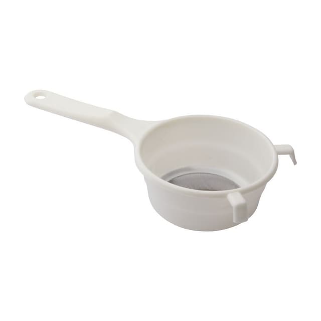 กระชอนพลาสติก ขนาด 10 ซม. - สีขาว