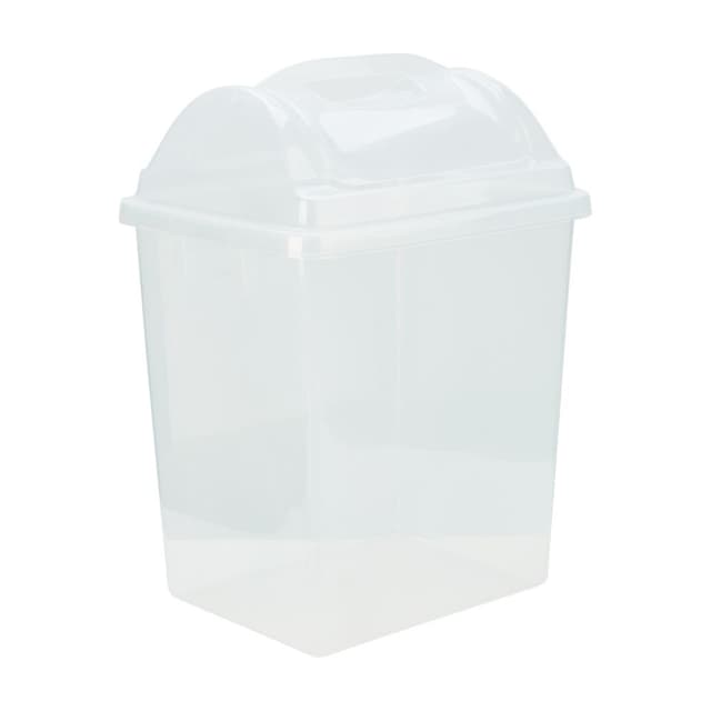 ถังขยะผลัก รุ่นบิงโก ขนาด 14 ลิตร - สีใสโปร่ง