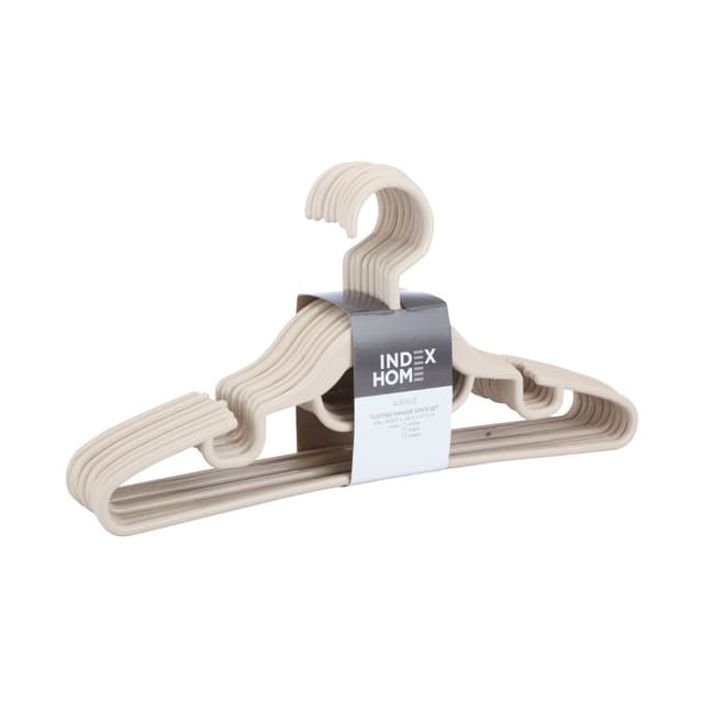 ไม้แขวนเสื้อ รุ่น อาร์นี่ (10 ชิ้น/ชุด) - สีครีม