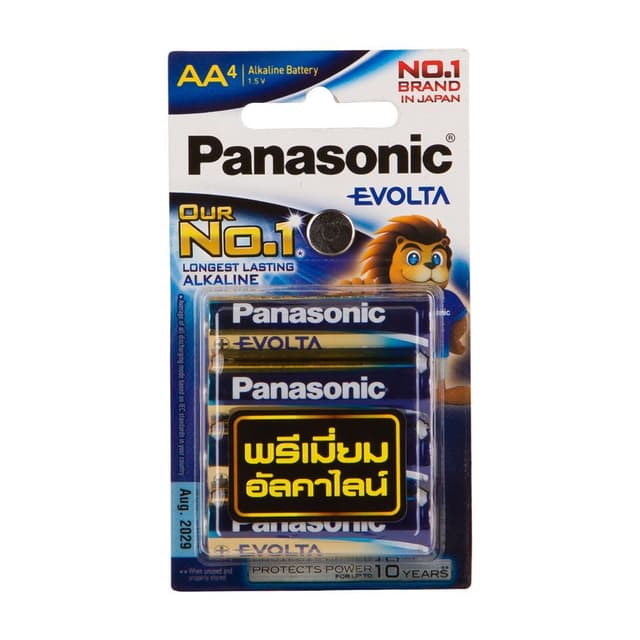 ถ่านอีโวลต้า รุ่นพานาโซนิค AA PACK 4 - สีน้ำเงิน