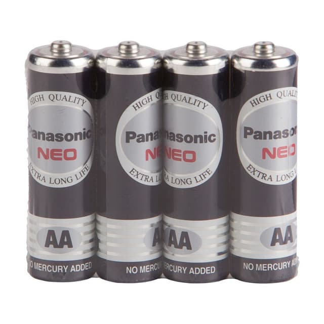 ถ่านแมงกานีสสีดำ รุ่นพานาโซนิค AA PACK 4 - สีดำ