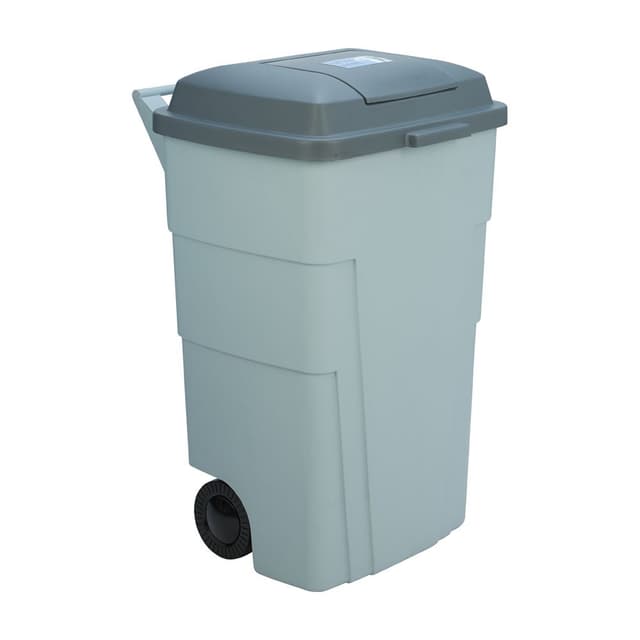 ถังขยะฝาปิด M-78 มีล้อ รุ่นเอ้าท์เตอร์ ความจุ 120 ลิตร - สีเทา