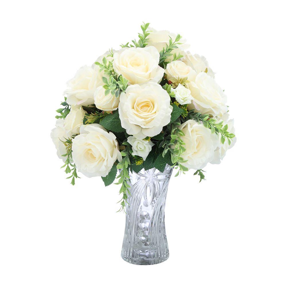 แจกันดอกไม้จัดสำเร็จ รุ่นดับเบิลยูเอช โซเฟีย - สีขาว