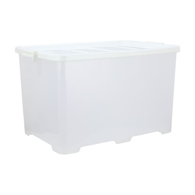 กล่องสี่เหลี่ยมมีล้อ รุ่นฮัลค์ ขนาด 100 ลิตร - สีขาว