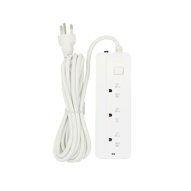 ปลั๊กไฟ 3 ช่อง 1 สวิตซ์ ว๊อกซ์ ขนาด 3 เมตร 3101 - สีขาว