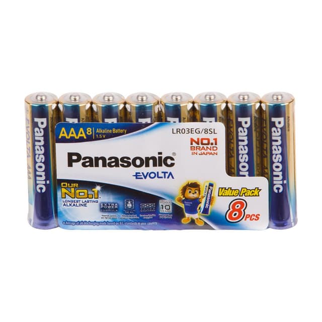 ถ่านอีโวลต้า รุ่นพานาโซนิค AAA PACK 8 - สีน้ำเงิน