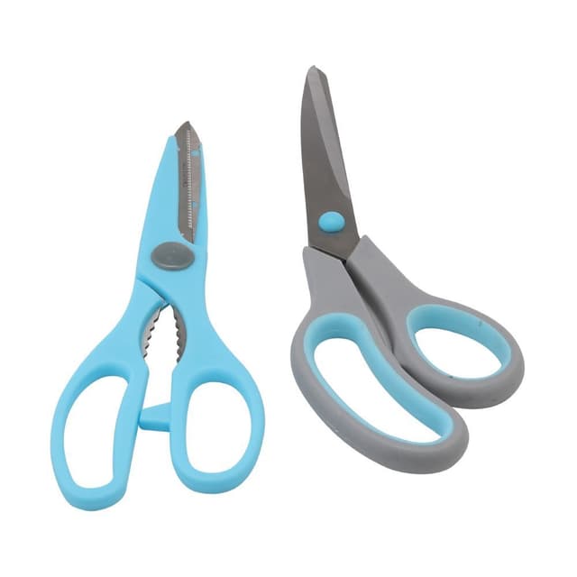 กรรไกรทำครัว รุ่นเค-เซนส์ (2 ชิ้น/ชุด) - สีเทา/น้ำเงิน