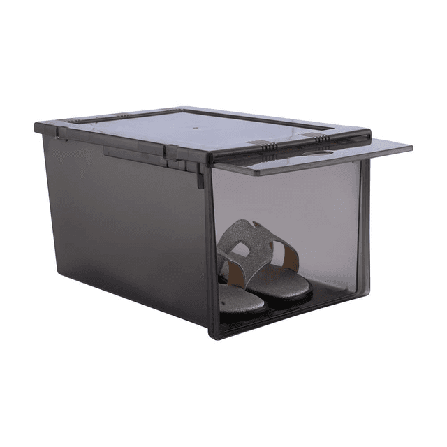 กล่องรองเท้าฝาสไลด์บน รุ่นโบลิเวีย ไซส์ M (2 ชิ้น/ชุด)- สีดำ