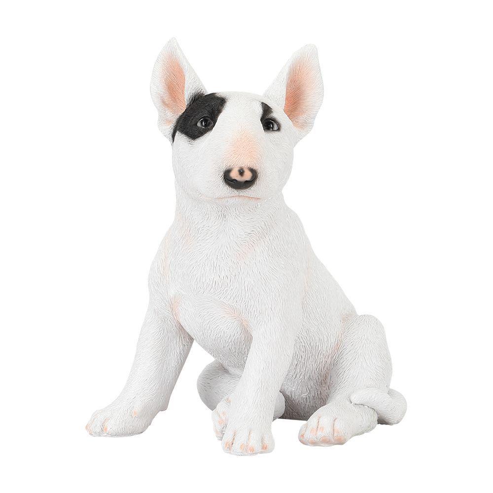 รูปปั้นสุนัข รุ่นบลู เทอร์เรีย - สีขาว/สีดำ