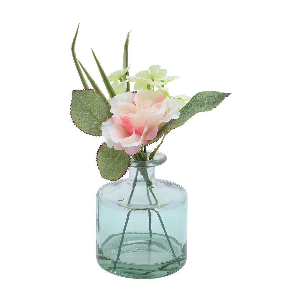 ดอกไม้ในแจกัน รุ่นลินด์ - สีชมพู/เขียว