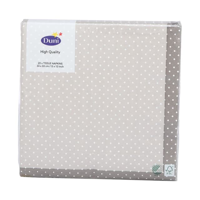 กระดาษเช็ดปาก รุ่นบรู๊คไลท์ ขนาด 33 x 33 ซม. - สีเทาอ่อน