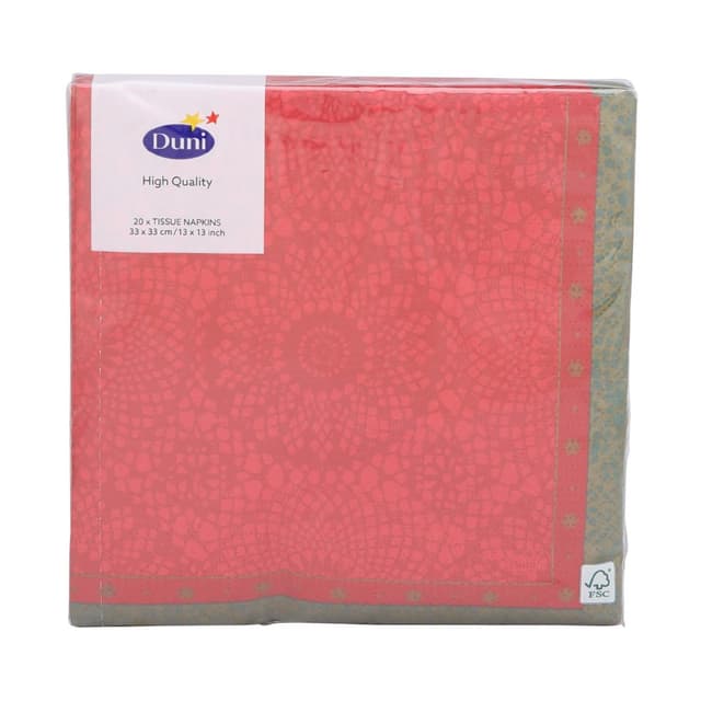 กระดาษเช็ดปาก รุ่นเฟสทีพ ชาร์ม ขนาด 33 x 33 ซม. - สีแดง