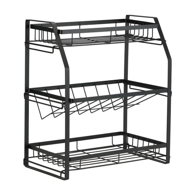 ชั้นวางของ 3 ชั้น รุ่นซาช่า - สีดำ
