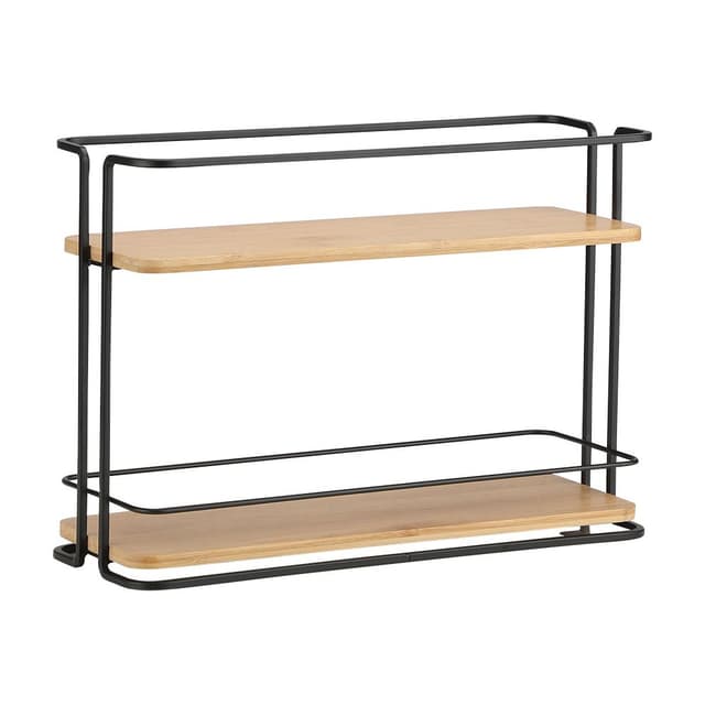 ชั้นวางของ 2 ชั้น รุ่นโทเนีย - สีดำ/ธรรมชาติ