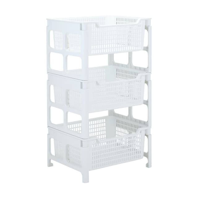 ชั้นวางของ 3 ชั้น รุ่นฟูล - สีขาว