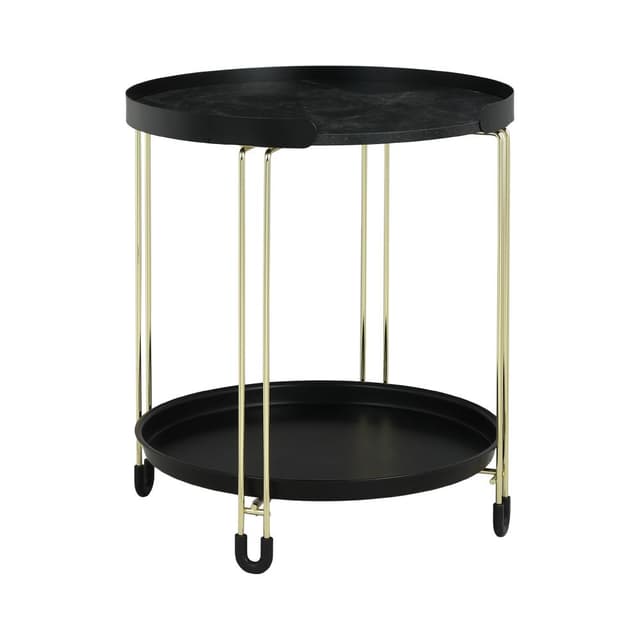 โต๊ะข้างอเนกประสงค์ รุ่นลัค - สีดำ/ทอง