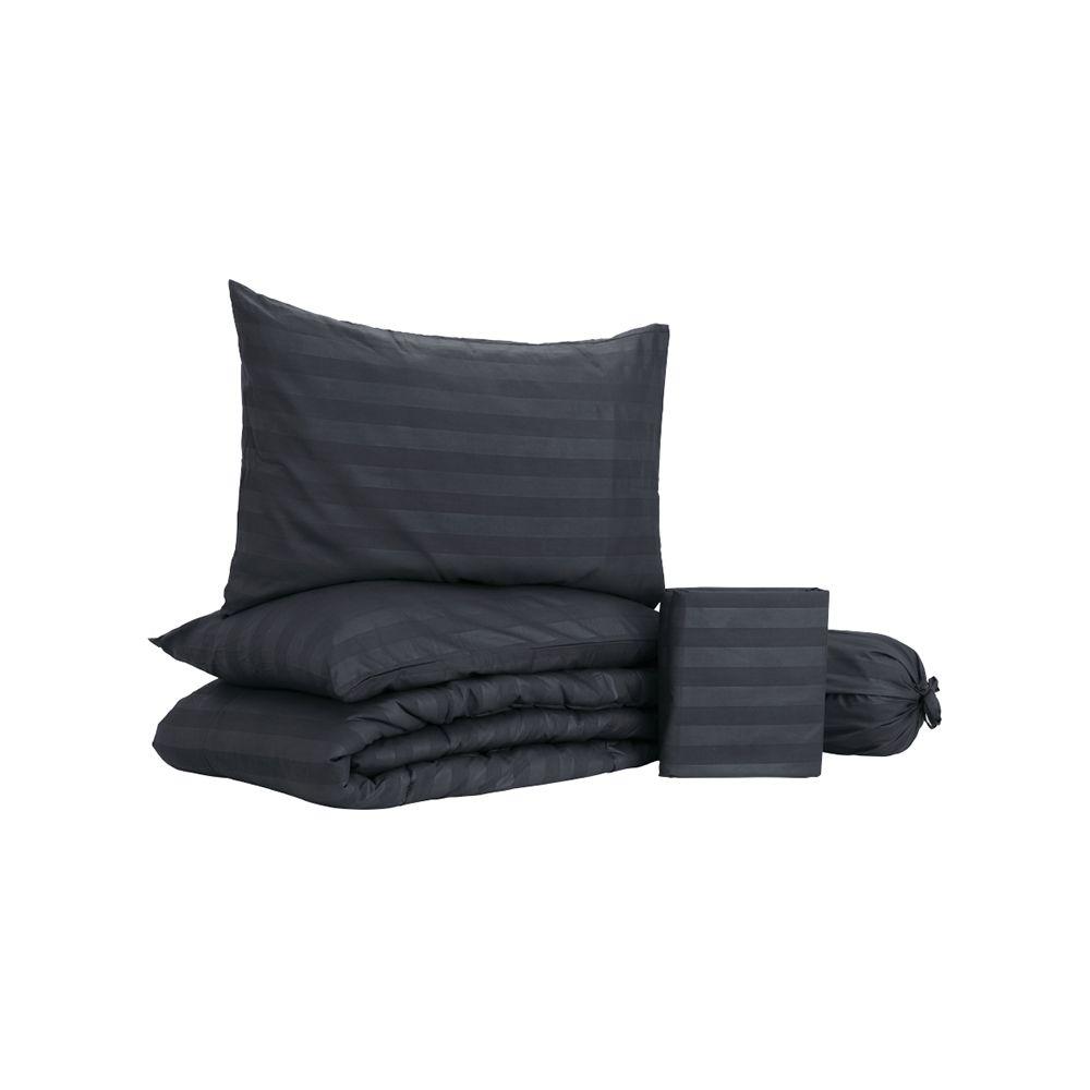 ชุดผ้าปู รุ่นเอ็มลินนี่ ขนาด 6 ฟุต (6ชิ้น/ชุด) - สีดำ